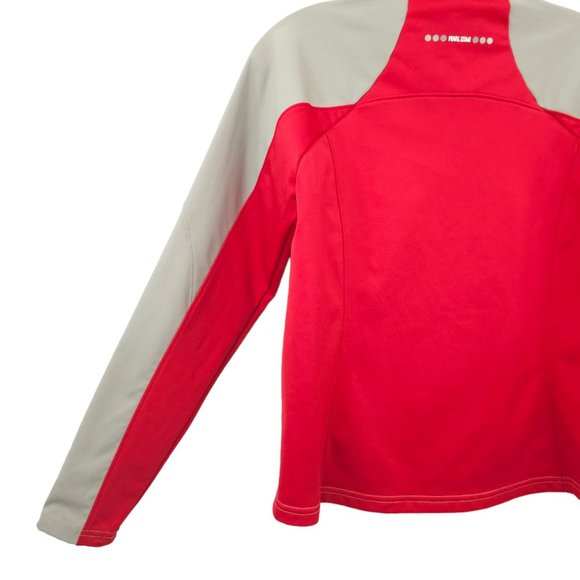Pearl Izumi Full Zip Cycling Jacket Womens Size M Thumb Loop Sleeves Gray Red - Picture 15 of 16